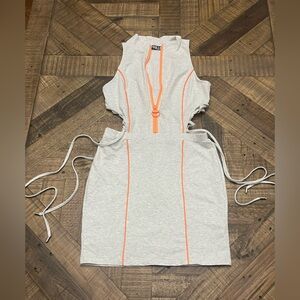 Stylish Gray and Orange Mini Dress
